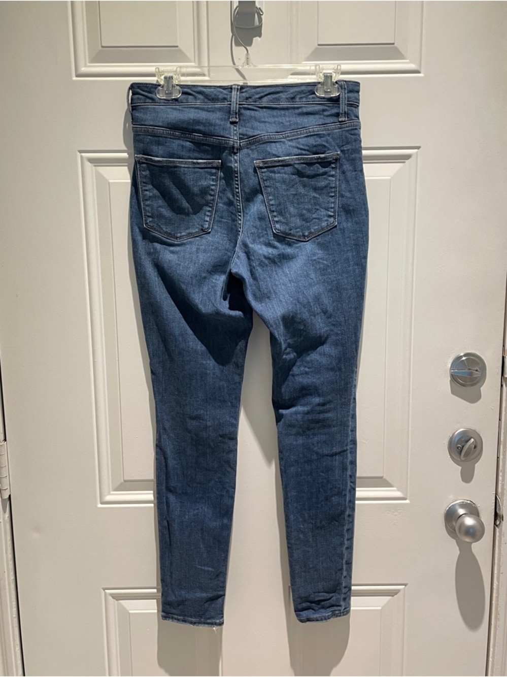 Universal Thread Dark Blue Denim Button-Fly High Rise Skinny Jeans Size 4 / 27 R - Picture 9 of 14